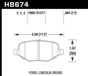 Ford Explorer Brake Pads - Rear - Hawk Performance - HPS 5.0 - `11-`19 Ford Explorer Brake Pads - Rear - Hawk Performance - HPS 5.0 - `11-`19